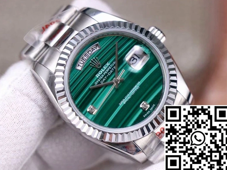 Malachite Green Date Dial Day 18038 Rolex President Diamond 0206